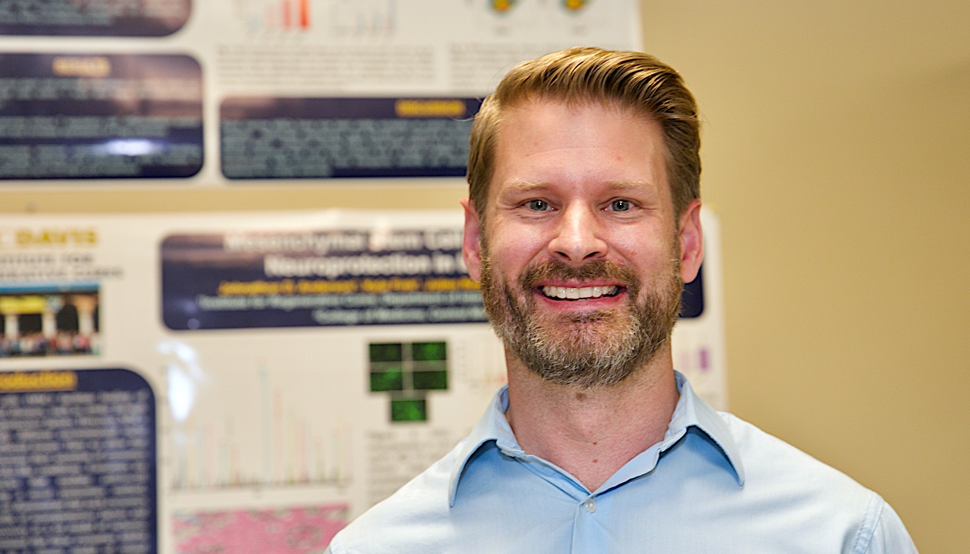 Johnathon Anderson, an assistant professor in the UC Davis Department of Otolaryngology, has developed a novel drug candidate platform that offers the beneficial aspects of stem-cell therapeutics with fewer hurdles to clinical development.