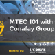 event information in transparent black box over an image of medical equipment, text reads august 27, 12-1pm, MTEC 101 with the conafay group, hosted by uc davis
