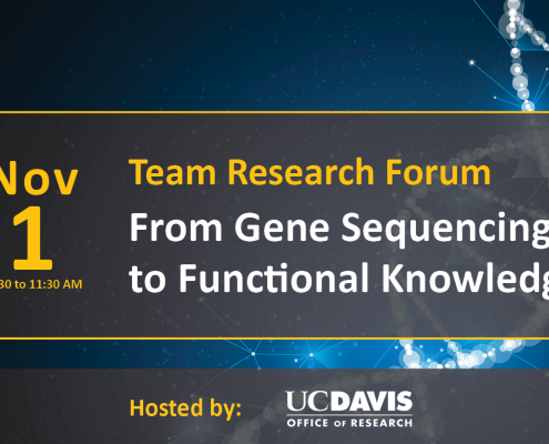 November 1 10:30am Team Research Forum from gene sequencing to functional knowledge