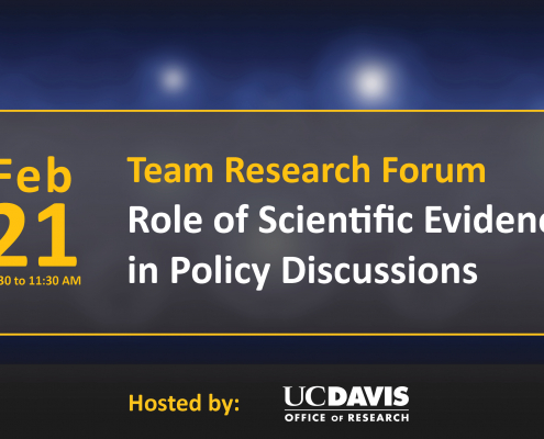 team research forum role of scientific evidence in policy discussions february 21 10:30 to 11:30 am