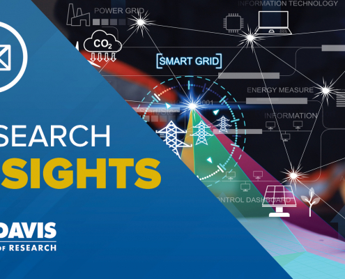 Research Insights Newsletter cover with abstract image of energy hub in background