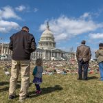 Protestors leave shoes in front of Capitol to protest gun violence
