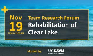 event details, team research forum: rehabilitation of clear lake takes place november 19 10:30 to 11:30 am