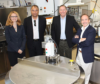 Left to right: Evolve founding scientists Daniela Barile, Carilto Lebrilla, David Mills and Bruce German