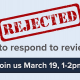 Rejected! How to Respond to Reviewers